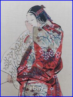 JAPANESE WOODBLOCK PRINT SHIN HANGA ORIGINAL ANTIQUE TSUKIOKA KOGYO 1927 Signed