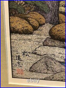 JAPANESE WOODBLOCK PRINT TOSHI YOSHIDA Framed 31x16 Inches