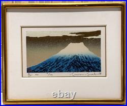 Japan Woodblock Gold Frame Kunio Kaneko Ltd Ed 1988 Cultural Fine Art Decor Gift