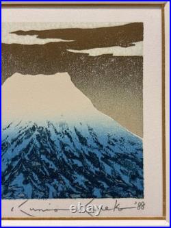 Japan Woodblock Gold Frame Kunio Kaneko Ltd Ed 1988 Cultural Fine Art Decor Gift