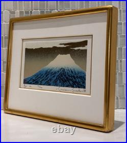 Japan Woodblock Gold Frame Kunio Kaneko Ltd Ed 1988 Cultural Fine Art Decor Gift