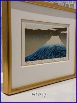 Japan Woodblock Gold Frame Kunio Kaneko Ltd Ed 1988 Cultural Fine Art Decor Gift
