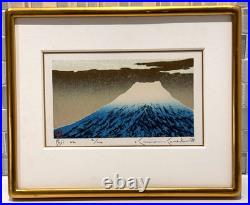 Japan Woodblock Gold Frame Kunio Kaneko Ltd Ed 1988 Cultural Fine Art Decor Gift