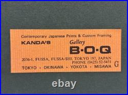 Japan Woodblock Gold Frame Kunio Kaneko Ltd Ed 1988 Cultural Fine Art Decor Gift