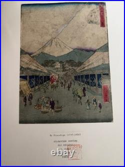 Japan Woodblock Print 19th century Hiroshige One Hundred Famous Views of Edo