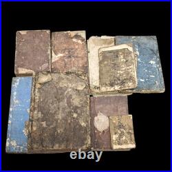 Japanese Antique 9 Books Woodblock prints KANJI Textbook, Illustrated Guide etc