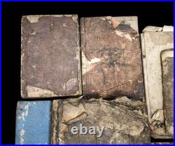 Japanese Antique 9 Books Woodblock prints KANJI Textbook, Illustrated Guide etc