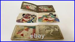 Japanese Antique Shunga Erotic Woodblock Print Comic (b822)