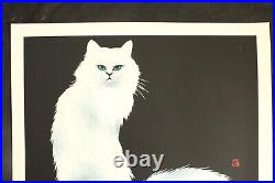 Japanese Print Silkscreen Cat? Woodblock Masayuki Miyata