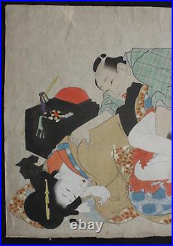 Japanese Shunga Painting Woodblock Print