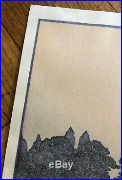 Japanese Toshi Yoshida(1911-1995) Morinji In Spring Original Woodblock Print