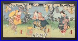 Japanese Ukiyo-e Nishiki-e Woodblock Print 5-136 Utagawa Toyokuni? 1856