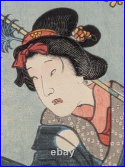 Japanese Ukiyo-e Nishiki-e Woodblock Print 5-136 Utagawa Toyokuni? 1856