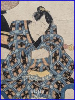 Japanese Ukiyo-e Woodblock Print Chushingura 5-480 Utagawa Kunisada 1822