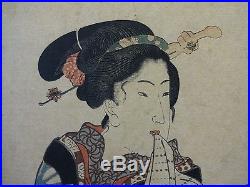 Japanese Ukiyoe woodblock print the beauty Utagawa Kunisada Toyokuni