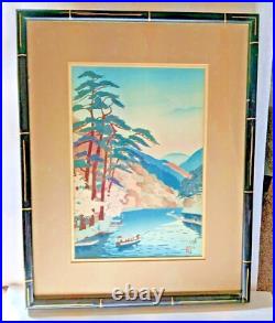 Japanese WOODBLOCK Kawai, Kenji circa 1940s Early Edition FRAMED 16 by 20