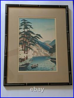Japanese WOODBLOCK Kawai, Kenji circa 1940s Early Edition FRAMED 16 by 20