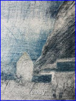 Japanese Woodblock Print After Kobayashi Kiyochika Moonlit Night Scene Hasegawa