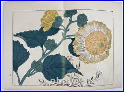 Japanese Woodblock Print Book Shikinohana vol. 7 Flower Sakai Hoitsu 1907