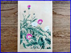 Japanese Woodblock Print Busket Flower Rakuzan Chigusa Soun 1931 Vintage