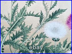 Japanese Woodblock Print Busket Flower Rakuzan Chigusa Soun 1931 Vintage