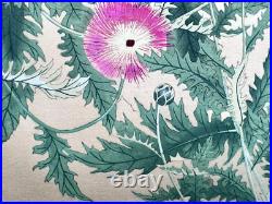 Japanese Woodblock Print Busket Flower Rakuzan Chigusa Soun 1931 Vintage