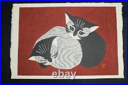 Japanese Woodblock Print Cat