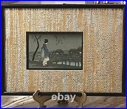 Japanese Woodblock Print Framed Authentic Work