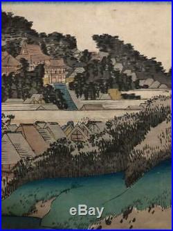 Japanese Woodblock Print Hanga Ukiyo-e Utagawa Hiroshige 53 stations in Tokaido