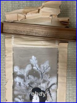 Japanese Woodblock Print Hanging scroll, rolled up silk beauty picture hand-pa