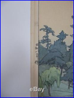 Japanese Woodblock Print Hiroshi Yoshida (1876-1950) Sarusawa Pond jiruzi seal