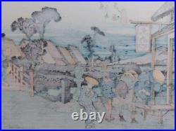 Japanese Woodblock Print Hiroshige Mid-century Takamizawa Publisher 53 Stations Japanese Woodblock Print Hiroshige Mid-century Takamizawa Publisher 53 Stations