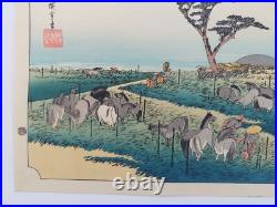 Japanese Woodblock Print Hiroshige Takamizawa Print Maker 53 Stations Tokaido