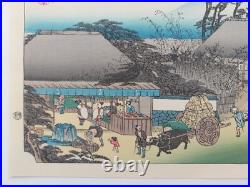 Japanese Woodblock Print Hiroshige Takamizawa Print Maker 53 Stations Tokaido