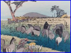 Japanese Woodblock Print Hiroshige Takamizawa Print Maker 53 Stations Tokaido