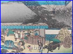 Japanese Woodblock Print Hiroshige Takamizawa Print Maker 53 Stations Tokaido