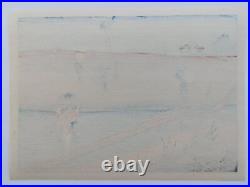 Japanese Woodblock Print Hokusai Mt Fuji Over The River Bank