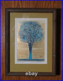 Japanese Woodblock Print, Joichi Hoshi, Evening Tree