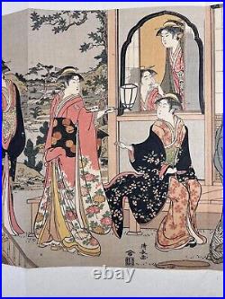 Japanese Woodblock Print Jorui Hime-zuTorii Kiyonaga Ukiyo-e Ha Gashu No. 89