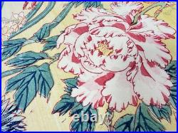 Japanese Woodblock Print Mokuhan Chiyogami? Omochae Large Flower 1870-1910