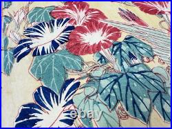 Japanese Woodblock Print Mokuhan Chiyogami? Omochae Large Flower 1870-1910