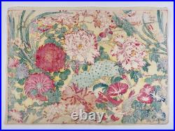Japanese Woodblock Print Mokuhan Chiyogami? Omochae Large Flower 1870-1910