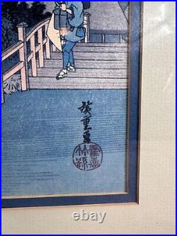 Japanese Woodblock Print Of Totsuka Station On Tokaido Road Edo Period Style