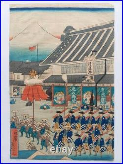 Japanese Woodblock Print Original Authentic Antique 1863