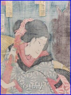 Japanese Woodblock Print Original By Kunisada