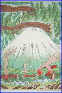 Japanese Woodblock Print Original with several Perspectives from Japan 0822F23