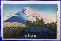 Japanese Woodblock Print Repro Kasamatsu Shiro Hakone Ubako Morning Unsodo