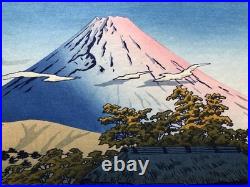 Japanese Woodblock Print Repro Kasamatsu Shiro Hakone Ubako Morning Unsodo