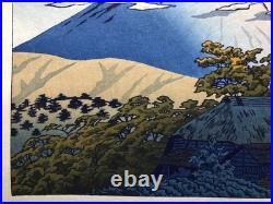 Japanese Woodblock Print Repro Kasamatsu Shiro Hakone Ubako Morning Unsodo