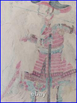 Japanese Woodblock Print Samurai 1867